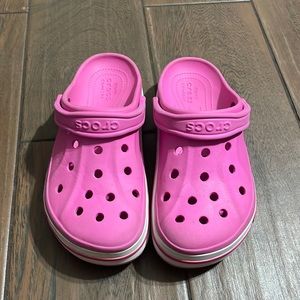 Pink crocs